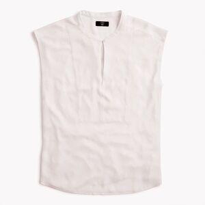 J. Crew Ivory Drapey Cap Sleeve Top - XXL